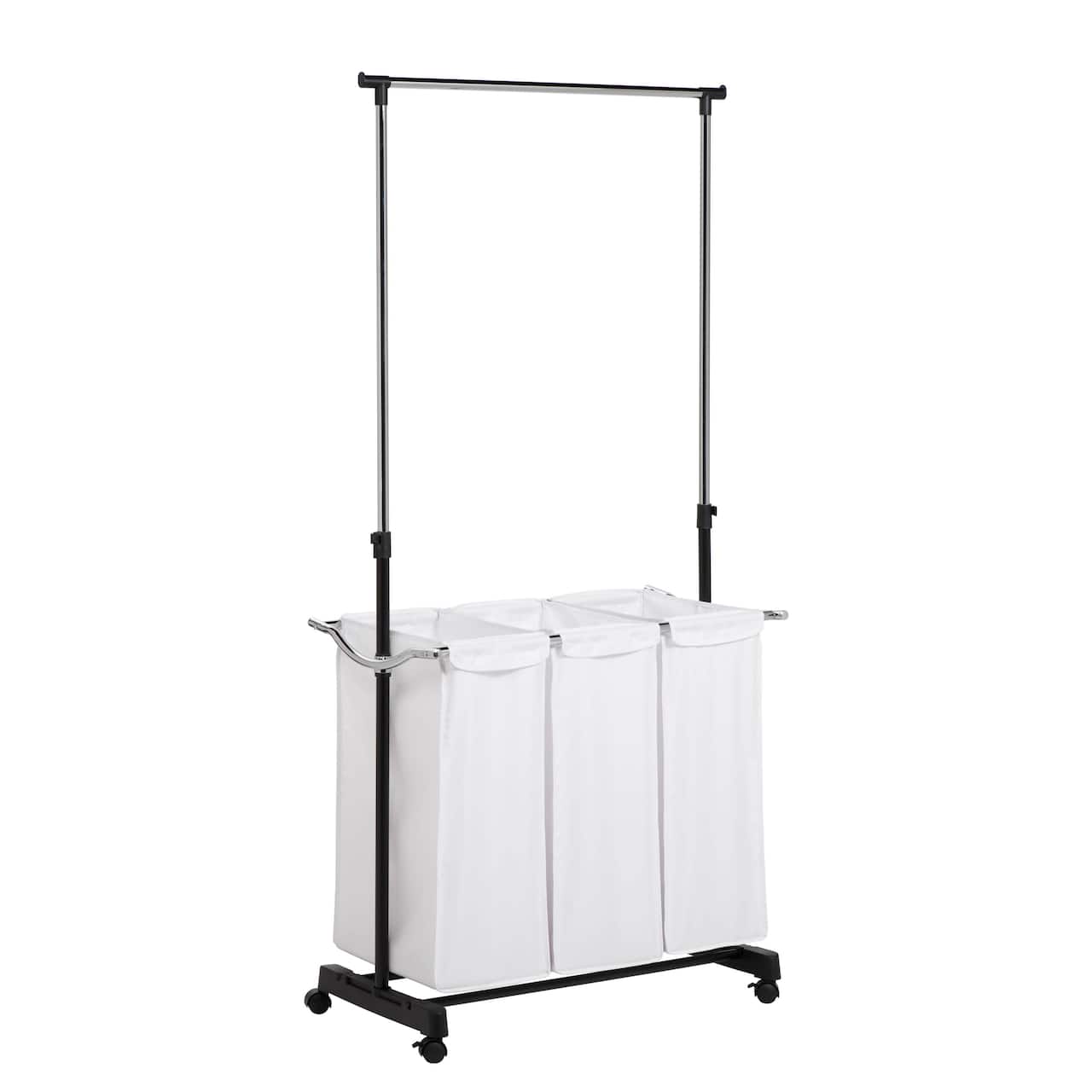 Honey Can Do Adjustable Height Laundry Center with Hanging Bar